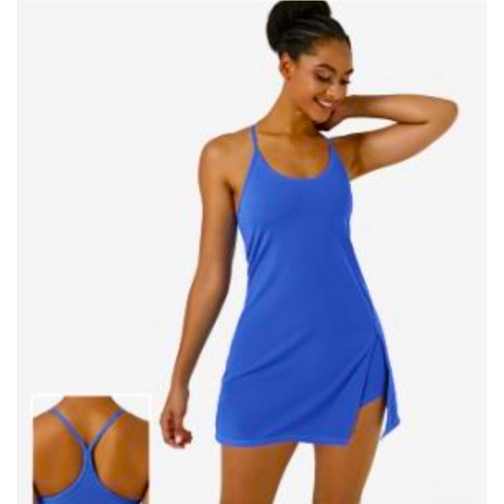 Cloudful™ Air Fabric U Neck Backless Sleeveless 2-in-1 Side Pocket Dress